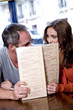 A lovely couple in a bar