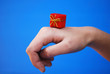 Red gift on hand