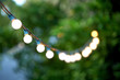 Hanging decorative christmas lights for a back yard party Hanging decorative christmas lights for a back yard party