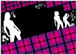 Flyer seventies vecto black & pink Flyer seventies vecto black & pink