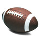 An American football ready for sports action.