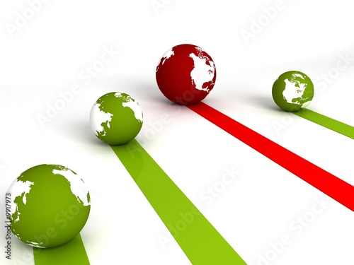 three dimensional profit and loss globes....