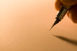 pen with hand. color from tungsten lamp pen with hand. color from tungsten lamp