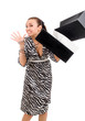 Attractive shopper woman with shopping bags