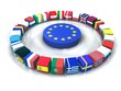 Drapeaux parlement europe 3D