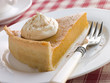 Slice Of Pumpkin Pie With Whipped Cream
