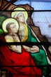 glass painting in old church, honfleur, france