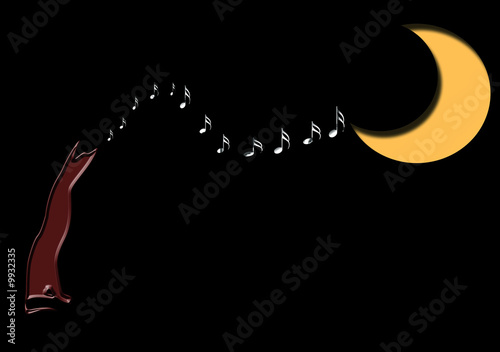 halloween dog howling at moon while singing