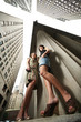 Two sexy young women in New York City
