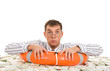Photo of serious businessman looking at camera