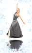 image of singer lady on white sand