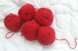 Red wool rolls