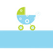 Baby boy arrival announcement card