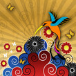 Illustration mit Kolibri