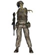 Undead desert soldier skeleton for Halloween