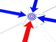 pointer to target. 3d