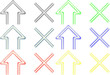 Cross and arrow