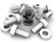 Bolts and nuts. 3d