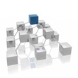 Illustration: network structure (blue&silver series) network structure (blue&silver series)