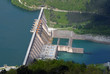 Water barrier dam, Perucac, river Drina, Serbia Water barrier dam, Perucac, river Drina, Serbia