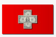 Swiss flag and dollars