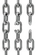 Chains isolated over a white background.