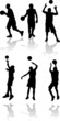 vector silhouette of basketball player
