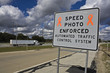 Speed photo enforced - sign on the expressway