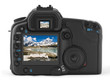 Back of digital photo camera with photo of Matterhorn Back of digital photo camera with photo of Matterhorn