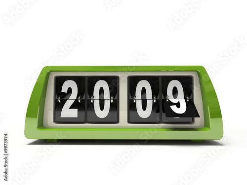 Illustration: Green watch - counter isolated on white background 3D Green watch - counter isolated on white background 3D