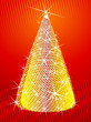Golden Christmas tree design