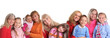 Happy mums with children