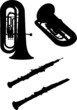 silhouette instrument de musique