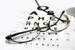 Eye chart with spectacles