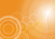 Cercles blanc sur fond dégradé orange