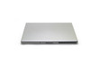 Silver laptop computer isolated on a white studio background