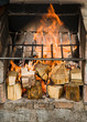 Preparando la brasa para la barbacoa