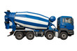 Mixer lorry isolated on white