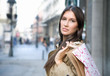 woman in holiday shopping at the city center