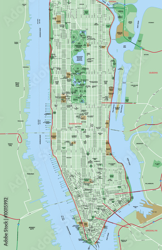 Illustration: New York City Map New York City Map