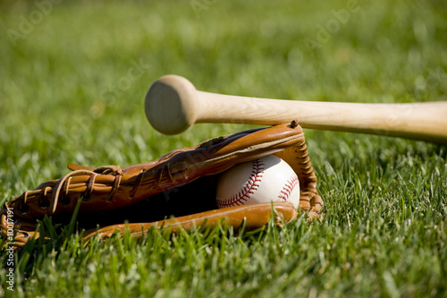 Photo: A baseball field with equipment A baseball field with equipment