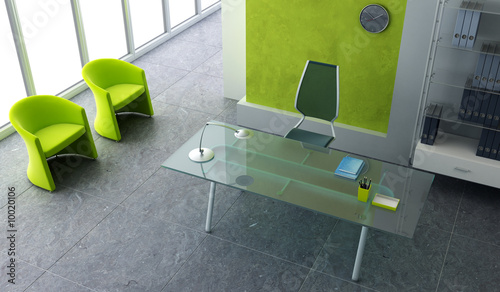 Illustration: modern office interior 3d rendering modern office interior 3d rendering