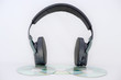 Black Headphones And Compact Disc.