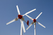 Wind turbine against deep blue sky Wind turbine against deep blue sky