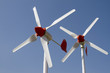 Wind turbine against deep blue sky Wind turbine against deep blue sky