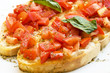 Fresh bruschetta chopped tomato basil