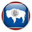 Wyoming state flag button Wyoming state flag button