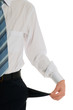 Foto: Bankrupt business person with empty pockets. Bankrupt business person with empty pockets.