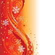 Swirling snowflakes, flowers or pinwheels earth tone colors.