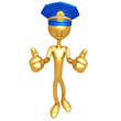 Police Officer Two Thumbs Up